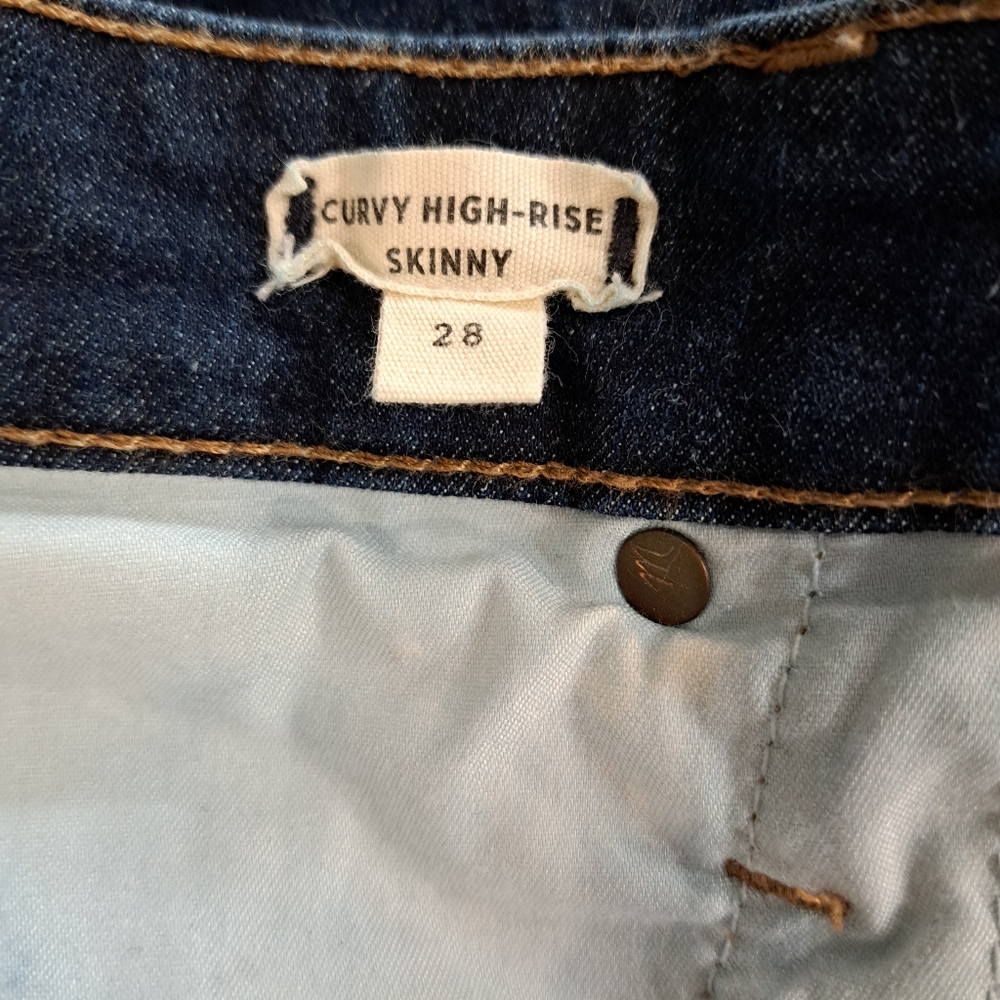 Madewell Curvy High-Rise Skinny Lucille Indigo Wash Minimalist Normcore Jeans 28 - Picture 9 of 16